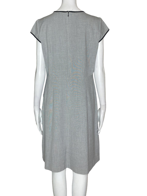 Vestido Tahari Midi Gris - Talla 10