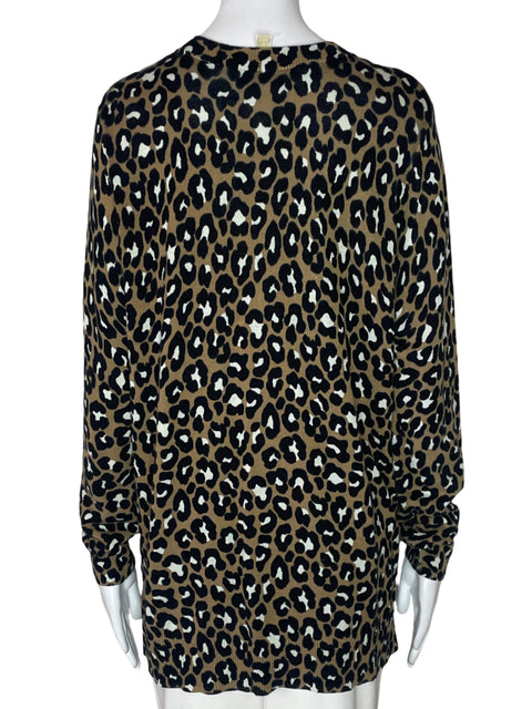 Chaqueta Michael Kors Animal print Cuello v Marrón - Talla L