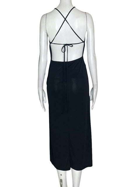 Vestido Tesoro Tps Midi Negro - Talla M
