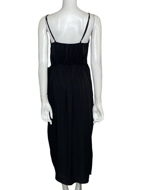 Vestido Tyche Midi De tiras Negro - Talla M