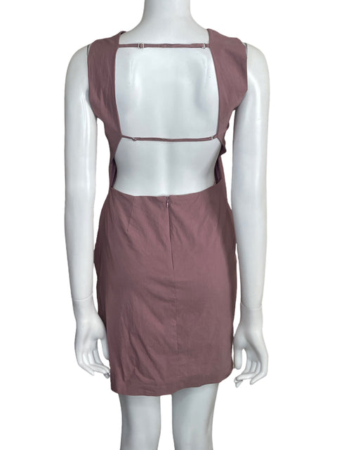 Vestido Zara Back out Mini Rosado - Talla M