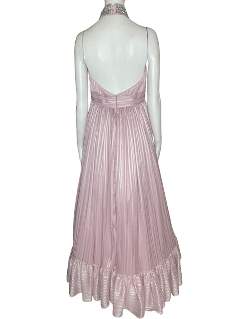 Vestido De Fiesta Mac Duggal Strapless Rayas Maxi Rosado - Talla 6