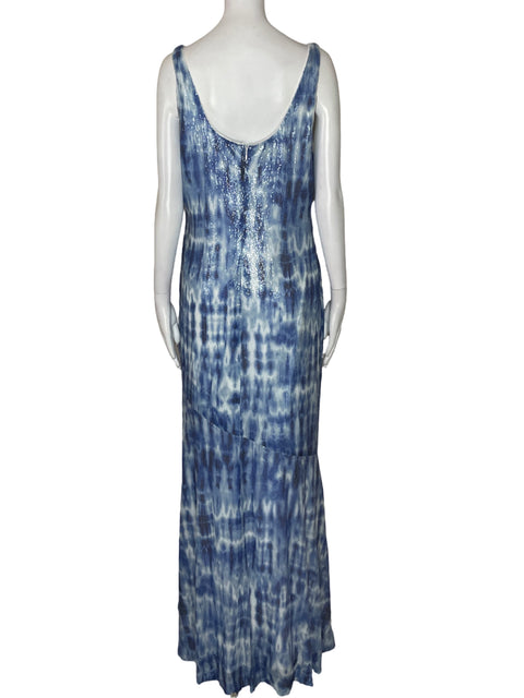 Vestido Ralph Lauren Sin mangas Lentejuelas Azul - Talla 12