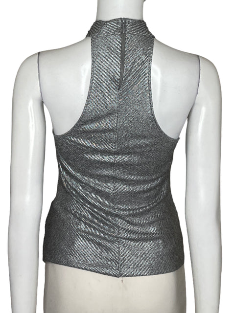 Top Colcci Brillo Halter Plateado - Talla M