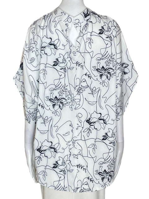 Blusa Tesoro Estampado Blanco - Talla L