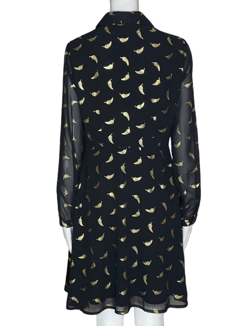Vestido Yumi Hojas Manga larga Negro - Talla 40