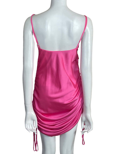 Vestido Mable Drapeado Tirantes Rosado - Talla L