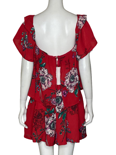 Conjunto Flying Tomato Floral Estampado Rojo - Talla L