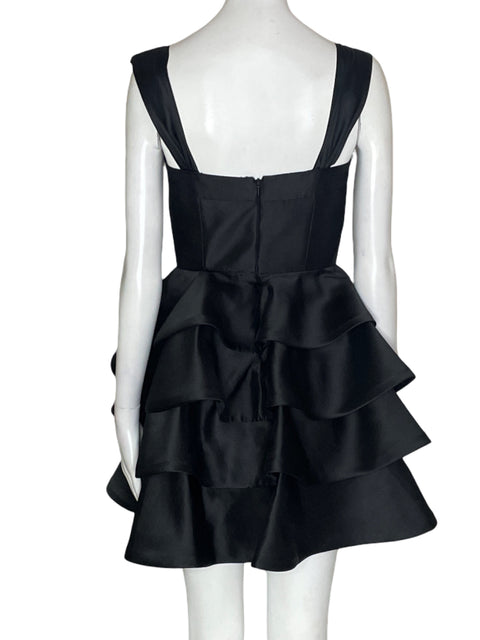 Vestido Mikael Achal Ruchas Plisado Negro - Talla 0