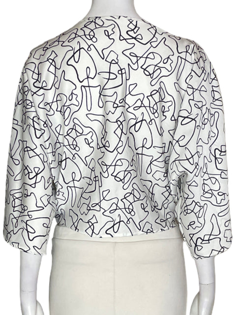 Blusa Reneec Estampado Asimétrico Negro - Talla M