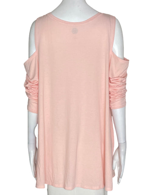 Blusa Authentic American Shoulders out Suelto Rosado - Talla XL