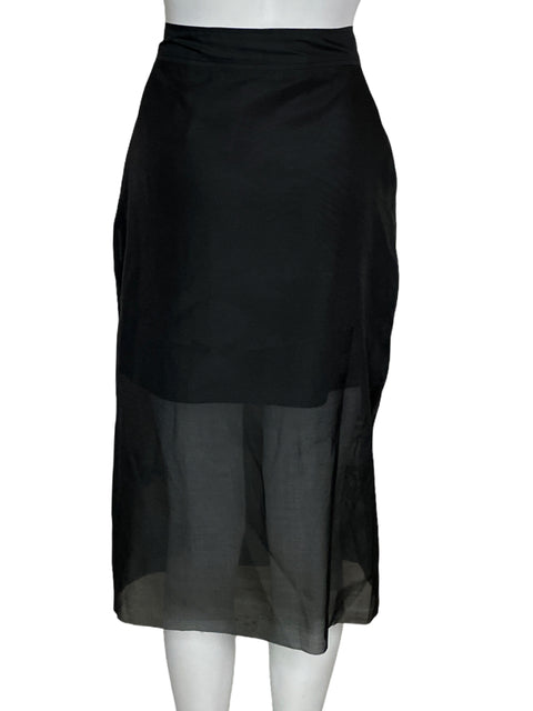 Falda Tesoro Tps Midi Lentejuelas Negro - Talla 4