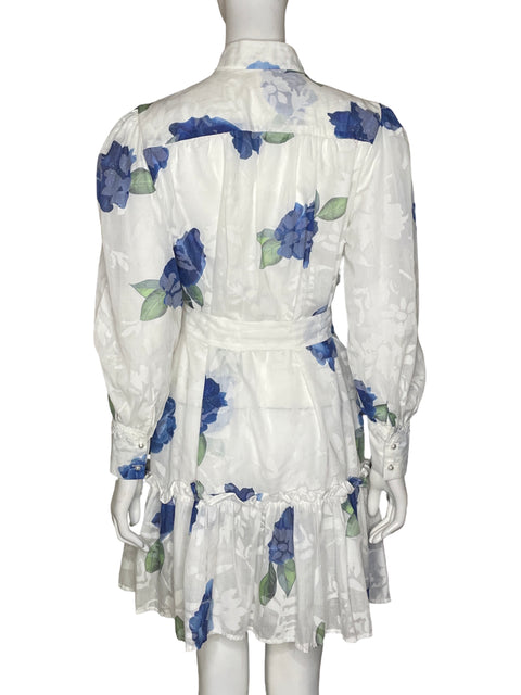 Vestido Via Vai Midi Floral Azul - Talla M