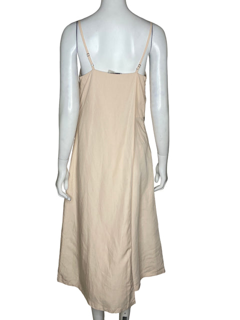 Vestido Habitual Maxi Fluido Beige - Talla S