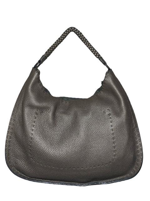 Bolso Fendi Selleria Hobo Metalizado Metalizado Dorado - Talla U