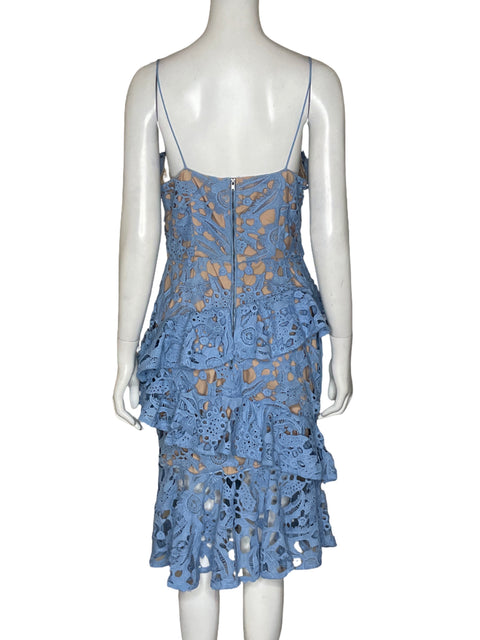 Vestido Cooper St Midi Encaje Azul - Talla 6