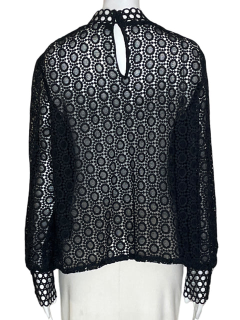 Blusa Tesoro Tps Bordado Negro - Talla 46