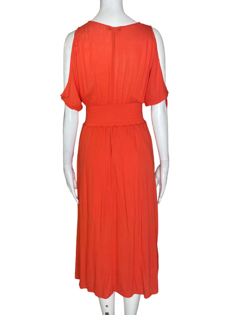 Vestido Faulux Open sleeves Fluido Naranja - Talla M
