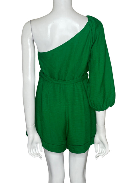 Romper Milk & Honey One shoulder Cinturón Verde - Talla L