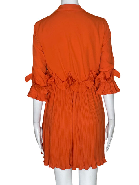 Vestido Prettylittlething Midi Plisado Naranja - Talla 8