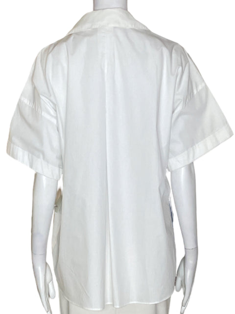 Blusa Zara Liso Recto Blanco - Talla XL