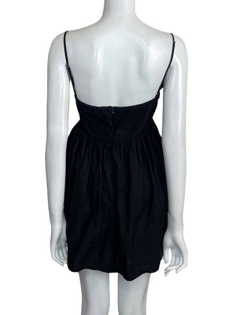 Vestido Zara Encaje Mini Tiras Negro - Talla L