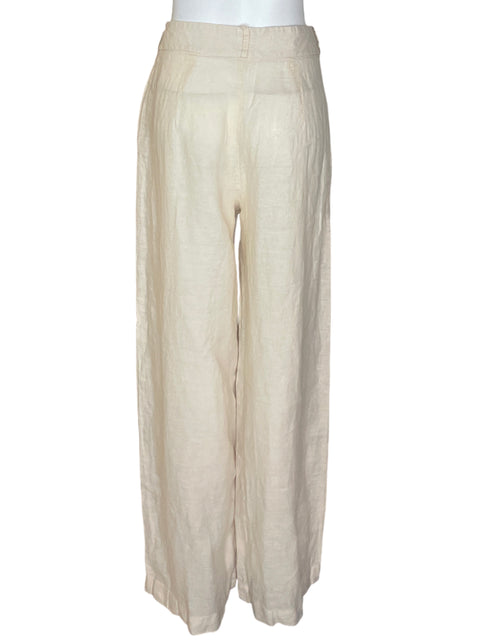 Pantalón La Brise Recto Palazo Beige - Talla M