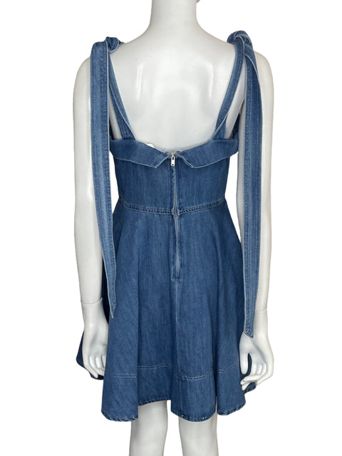 Vestido Lalavon Denim Acampanado Azul - Talla L