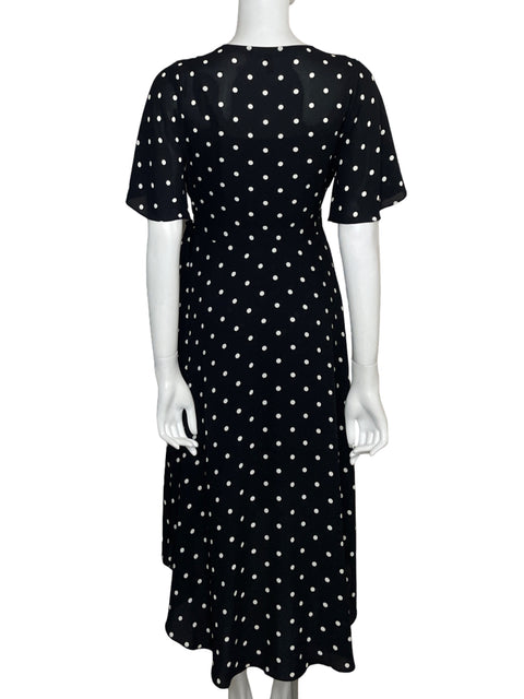 Conjunto White House Black Market Polka dot Midi Negro - Talla XS
