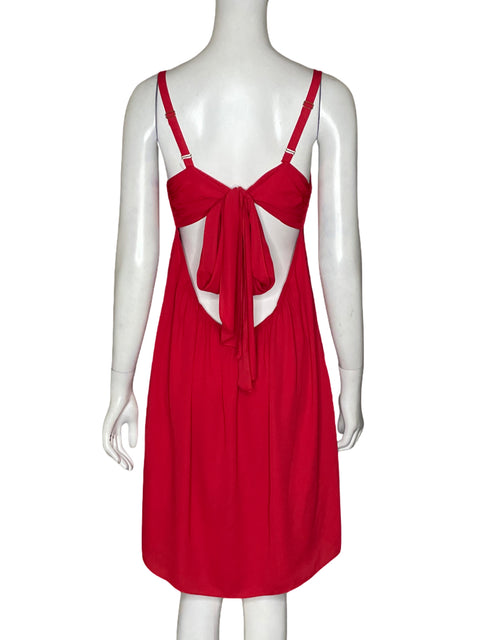 Vestido Amanda Uprichard Mini Liso Rojo - Talla M
