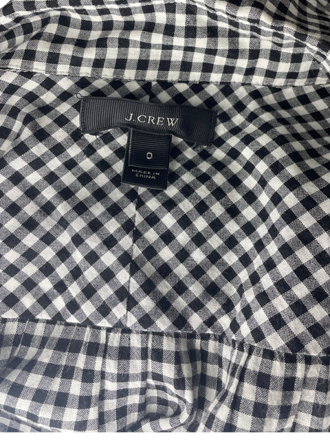 Blusa J.crew Cuadros Manga larga Negro - Talla 0