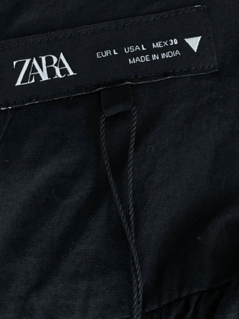 Vestido Zara Encaje Mini Tiras Negro - Talla L