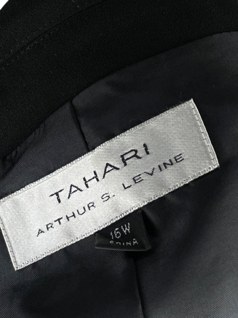 Blazer Tahari Apliques Negro - Talla 16