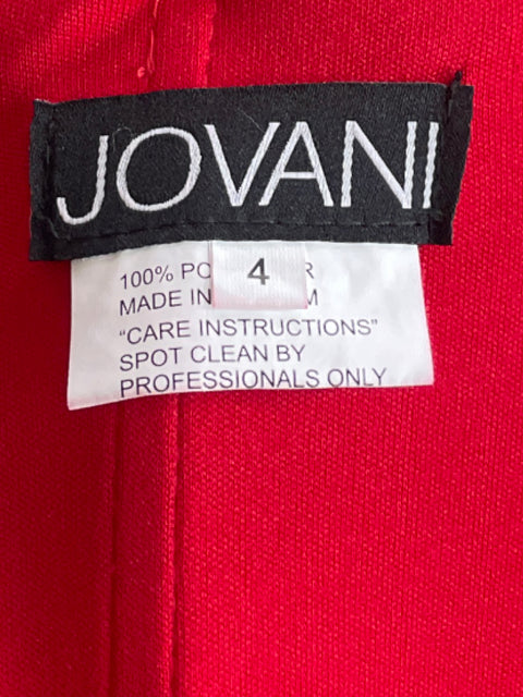 Vestido Jovani Fitted embellished Rojo - Talla 4