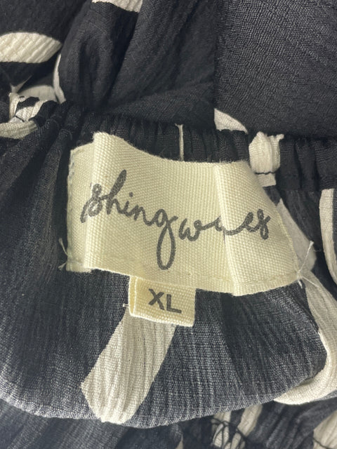 Vestido Wishing Waves Estampado Negro - Talla XL