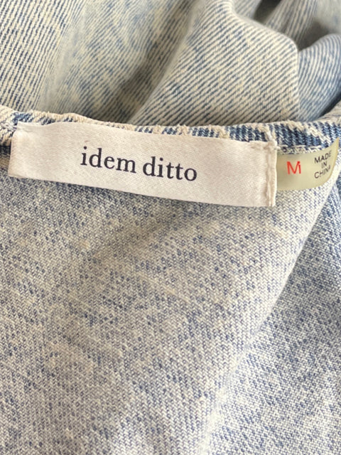 Vestido Idem Ditto Denim Pinzas Azul - Talla M