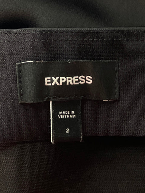 Falda Express Midi Satinada Negro - Talla 2