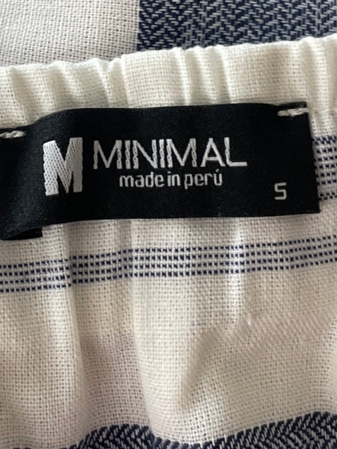 Pantalón Minimal Rayas Wide-leg Azul - Talla S