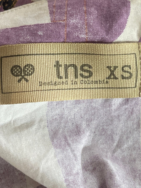 Vestido Tennis Mini Estampado Morado - Talla XS
