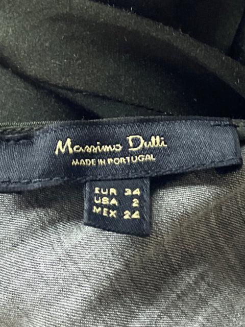 Vestido Massimo Dutti Maxi Long sleeve Verde - Talla 2