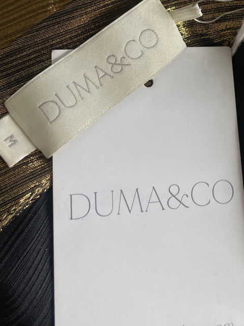 Vestido Duma & Co Gema Metalizado Dorado - Talla M