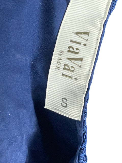 Vestido Via Vai Encaje Midi Azul - Talla S