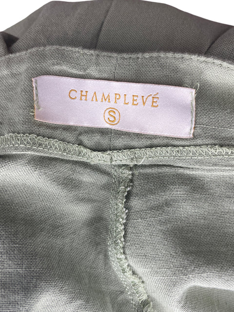 Pantalón Champleve Recto Palazo Verde - Talla S