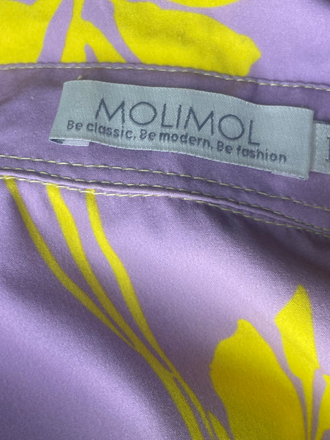 Vestido Molimol Estampado Abullonado Morado - Talla L