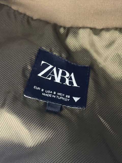 Chaqueta Zara Sin mangas Botones Verde - Talla S