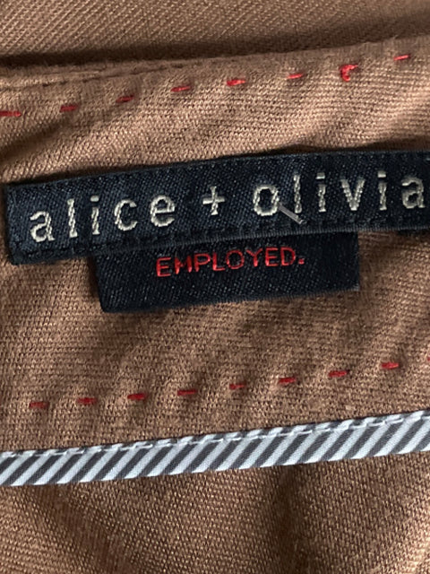 Vestido Alice + Olivia Peplum Marrón - Talla S