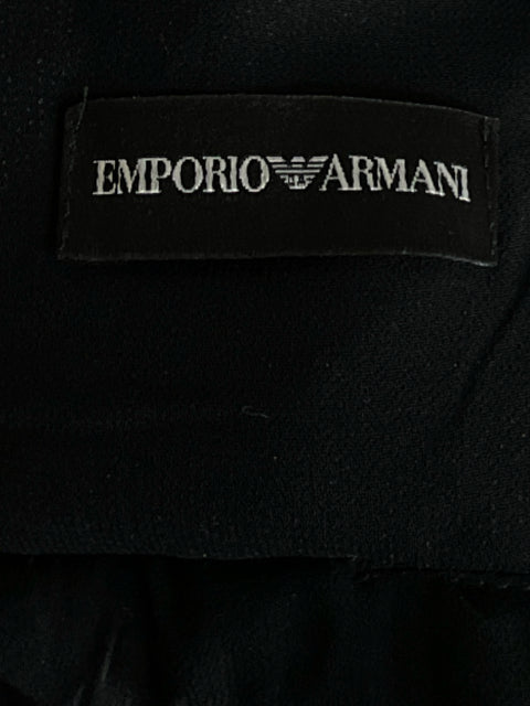 Vestido Emporio Armani Vuelos Satinado Negro - Talla 44