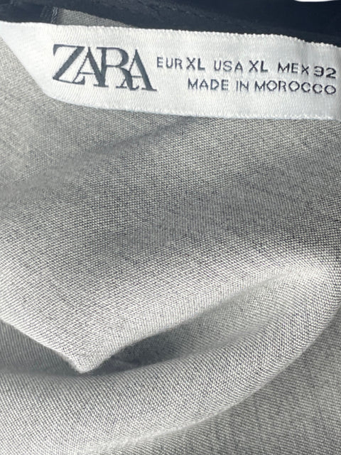 Vestido Zara Maxi Manga larga Ajustado Negro - Talla XL
