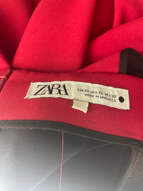 Romper Zara Liso Manga corta Rojo - Talla XL