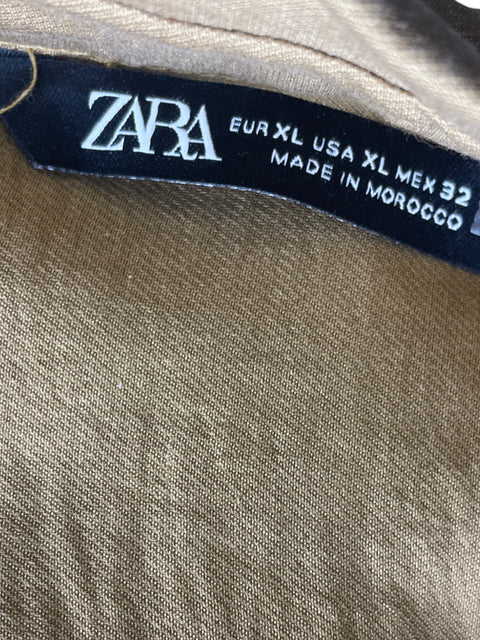 Romper Zara Liso Manga larga Marrón - Talla XL